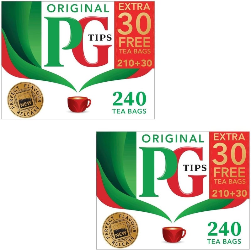 PG Tips Original Black Tea Pyramid Tea Bags - 240 Count - Image 1